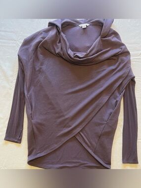 Athleta Purana Wrap Hooded Sweatshirt Purple Women's Regular Long Sleeve Size M